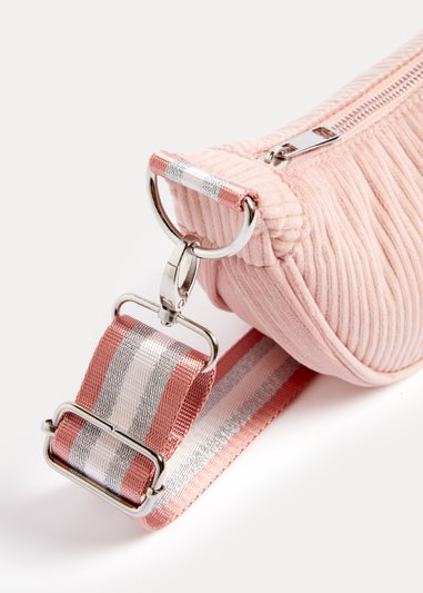 Kids Beige Cord Crossbody Bag