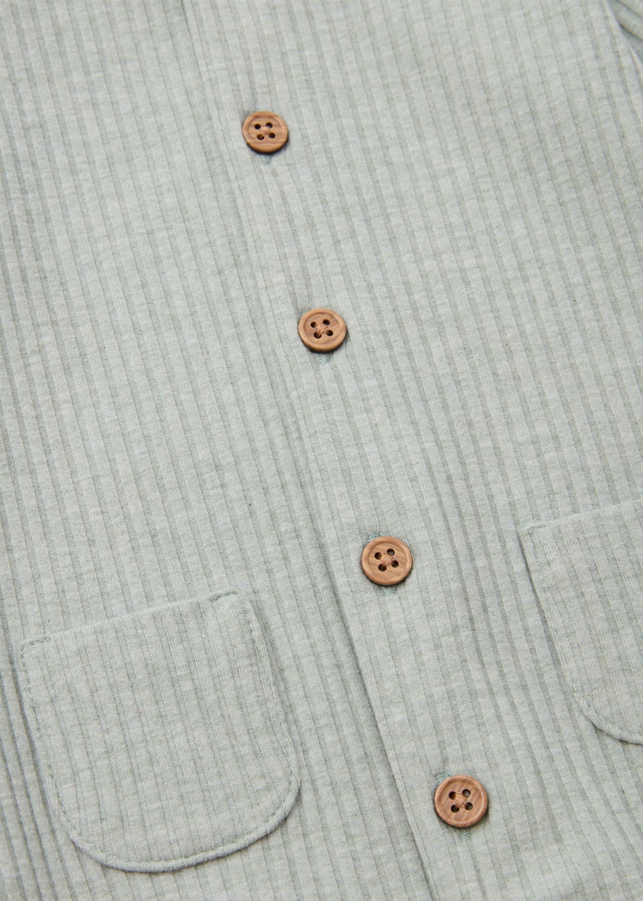 Baby Sage Ribbed Romper (Newborn-23mths)