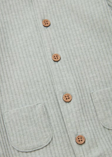 Baby Sage Ribbed Romper (Newborn-23mths)