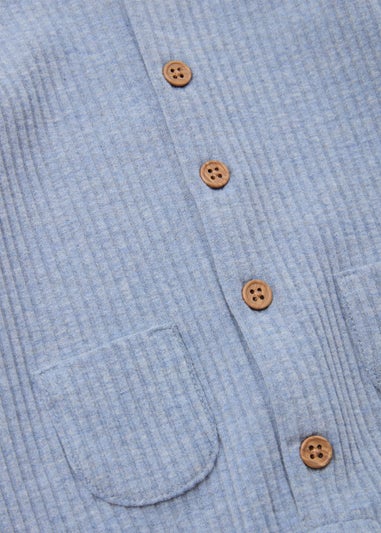 Baby Blue Ribbed Romper (Newborn-23mths)