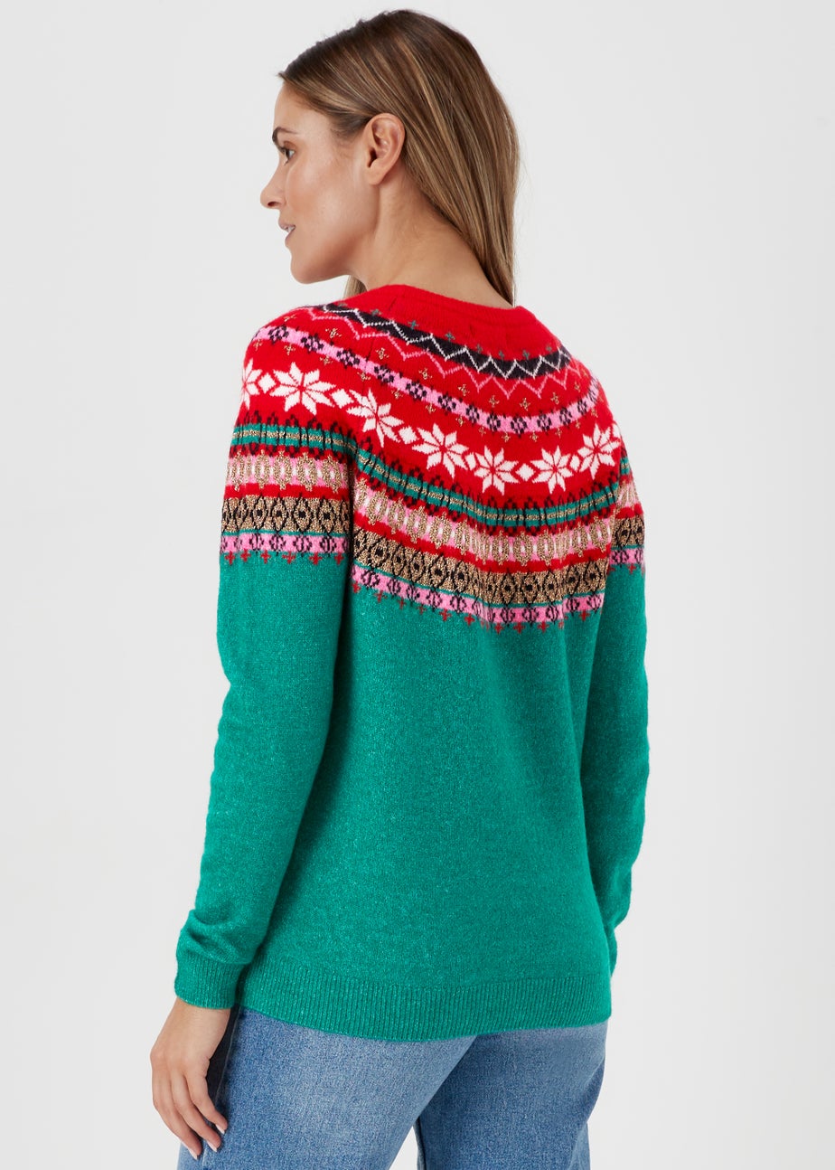 Green Christmas Fair Isle Jumper