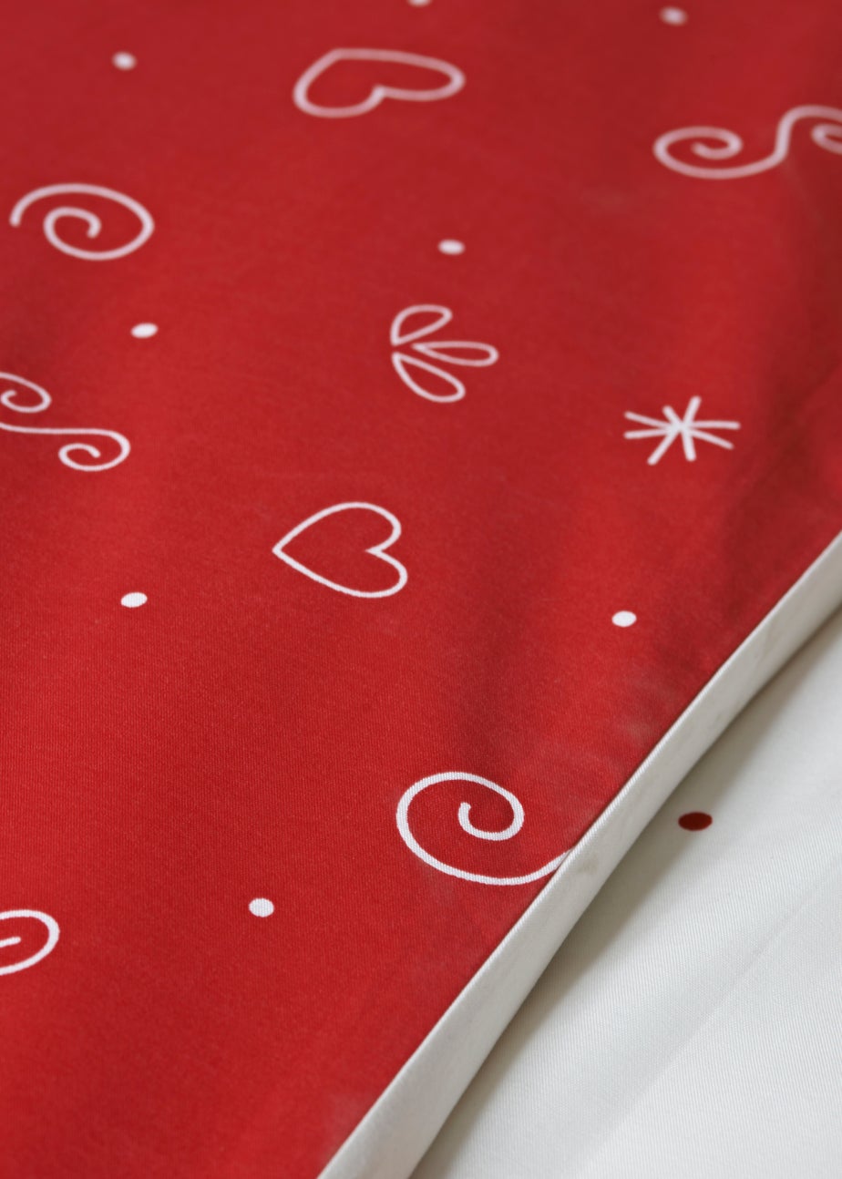 White & Red Gingerbread People Duvet Cover