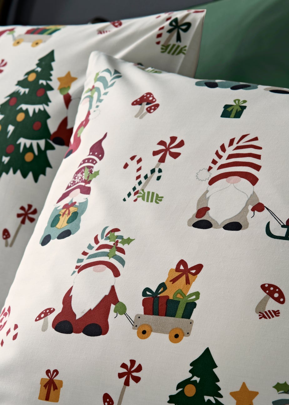 Cream Christmas Gonk Print Duvet Cover