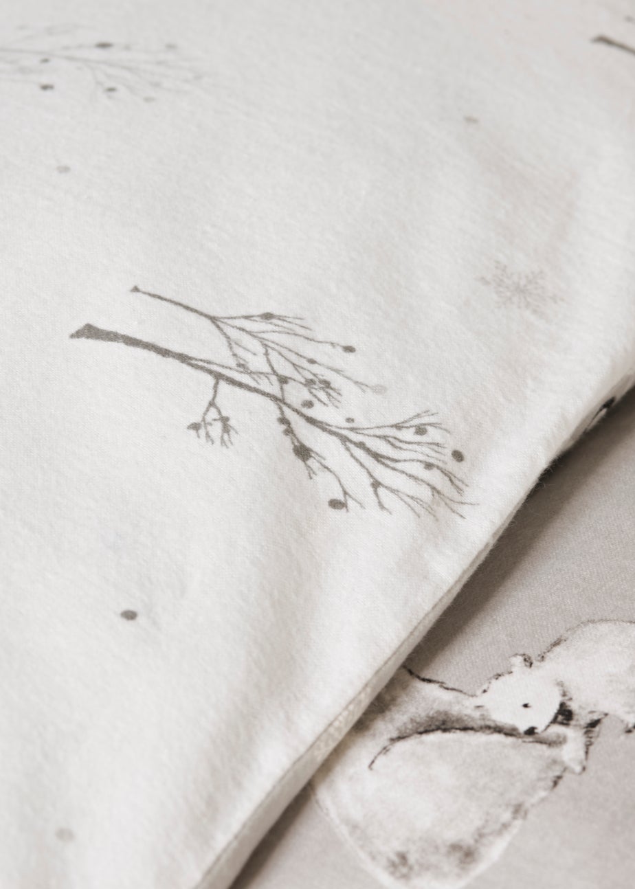 Grey Arctic Animal Brushed Cotton Duvet Cover