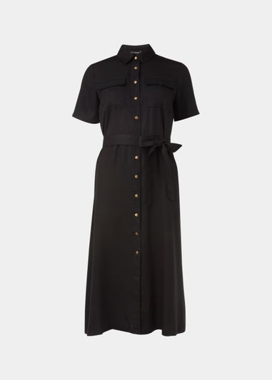 Et Vous Black Midi Utility Dress