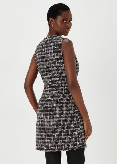 Et Vous Black Textured Tunic Slip Dress