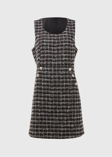 Et Vous Black Textured Tunic Slip Dress
