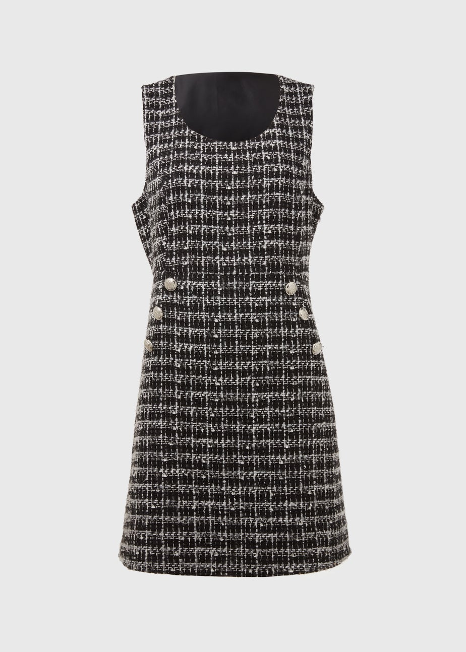 Et Vous Black Textured Tunic Slip Dress