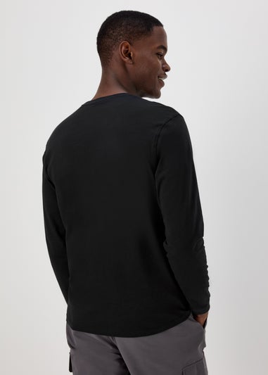 Black Essential Crew Neck Long Sleeve T-Shirt