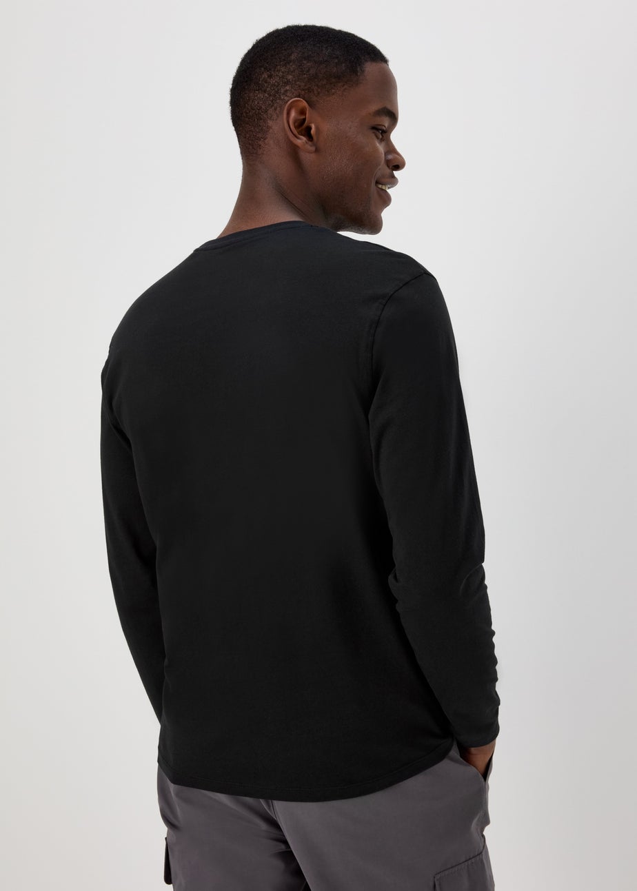 Black Essential Crew Neck Long Sleeve T-Shirt