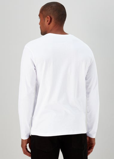 White Essential Crew Neck Long Sleeve T-Shirt