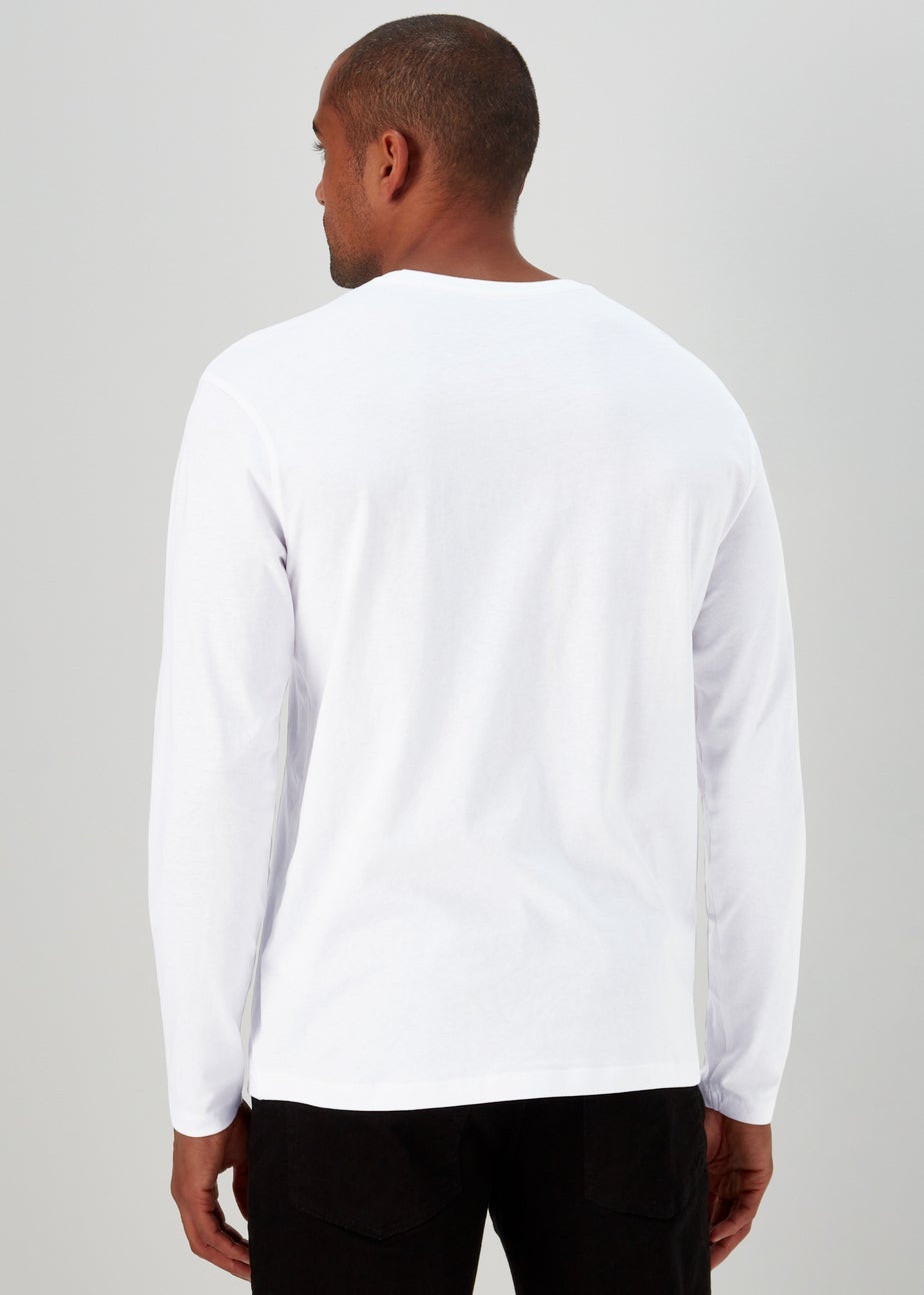 White Essential Crew Neck Long Sleeve T-Shirt