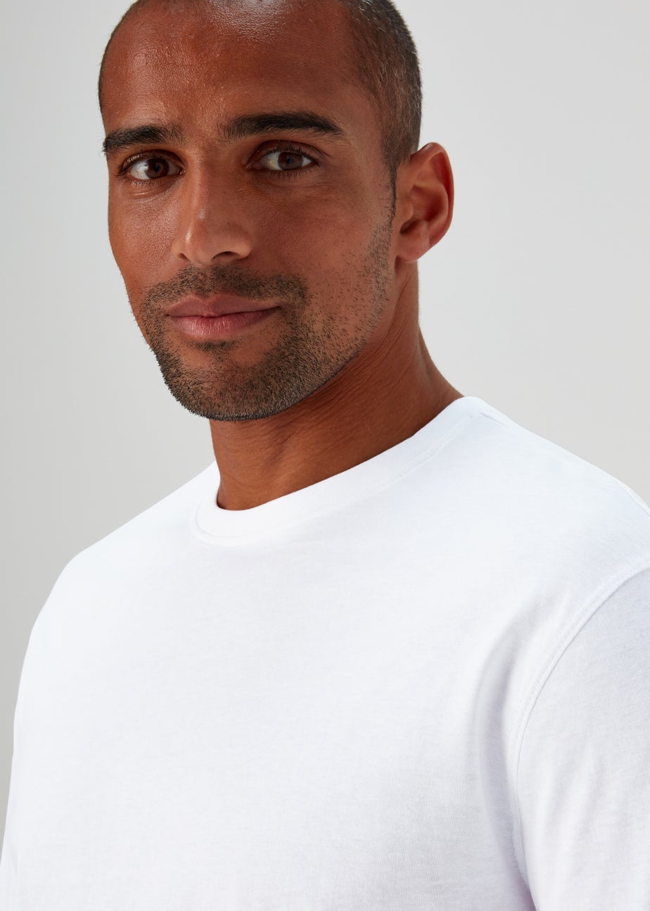 White Essential Crew Neck Long Sleeve T-Shirt