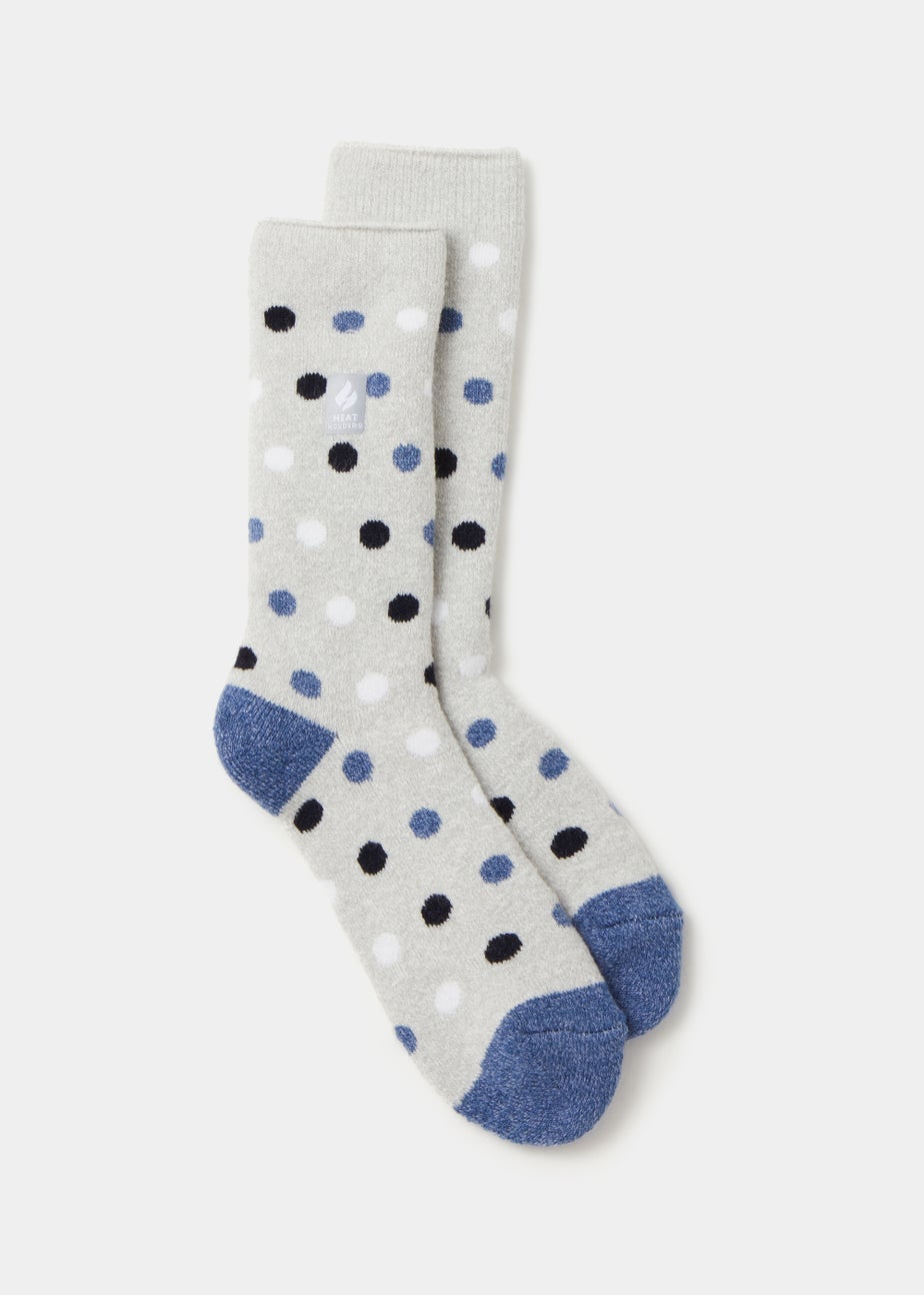 Heat Holders Original Blue Dot Thermal Socks