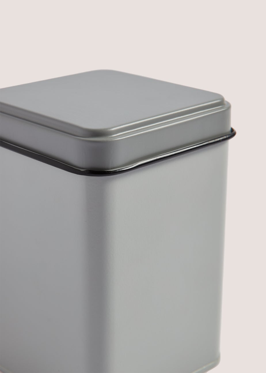 Grey Small Two Tone Tin (14cm x 10.5cm)