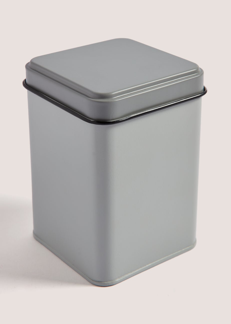 Grey Small Two Tone Tin (14cm x 10.5cm)