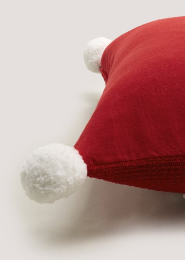 Red Tufted Snowflake Cushion (43cm x 43cm)