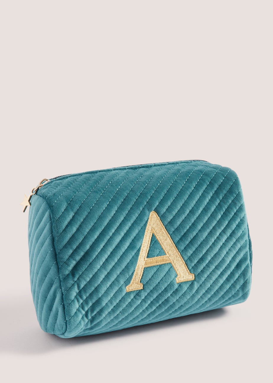 Emerald Green Alphabet Makeup Bag (20cm x 9cm x 13.5cm)