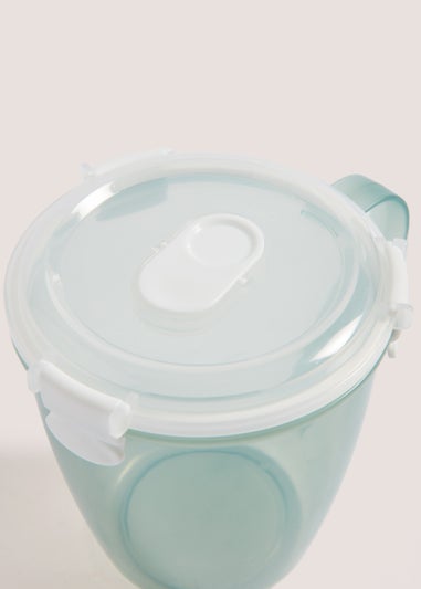 Green Plastic Soup Mug (12cm x 12.5cm)