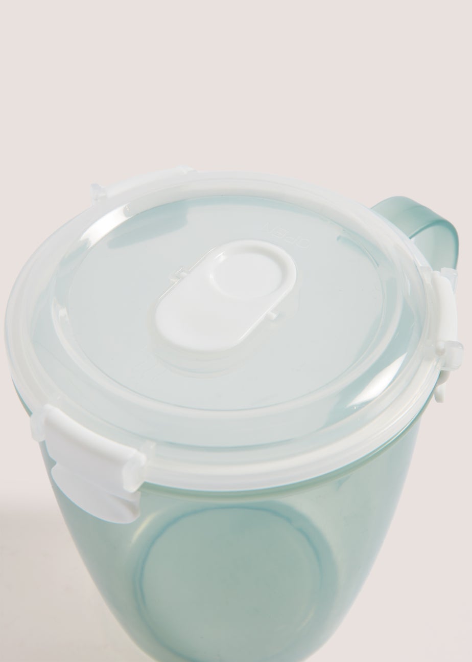 Green Plastic Soup Mug (12cm x 12.5cm)