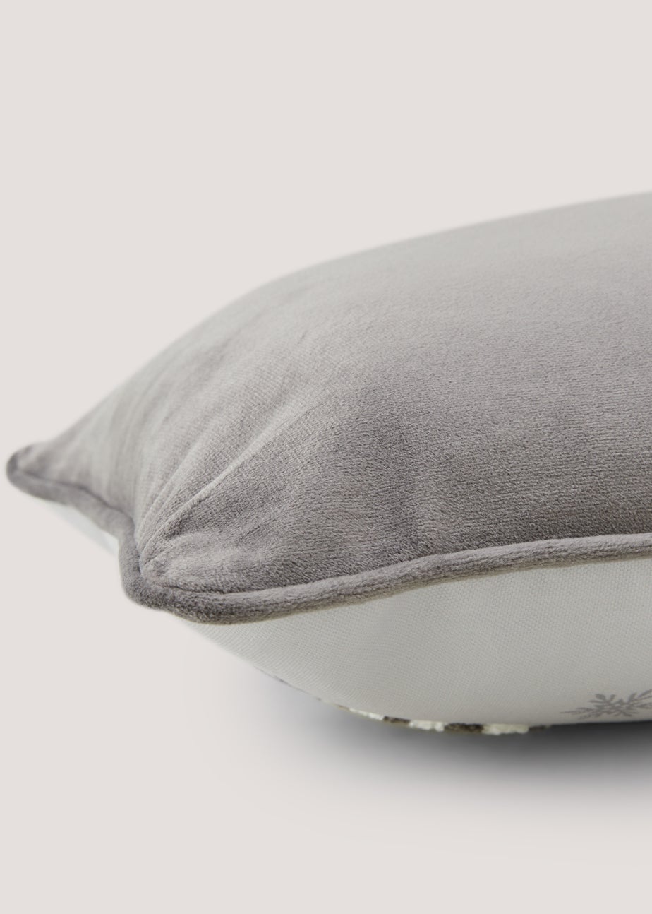 Grey Embellished Gnome Cushion (30cm x 50cm)