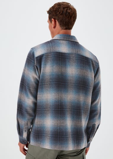 Blue Check Brushed Overshirt