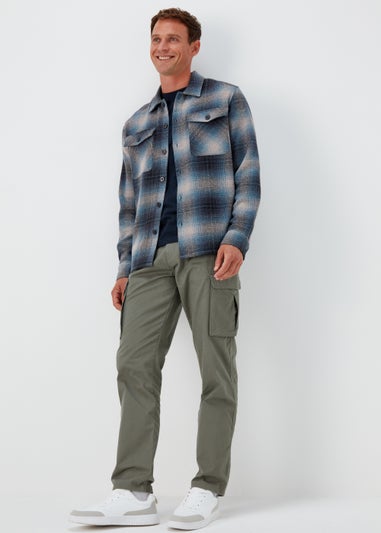 Blue Check Brushed Overshirt