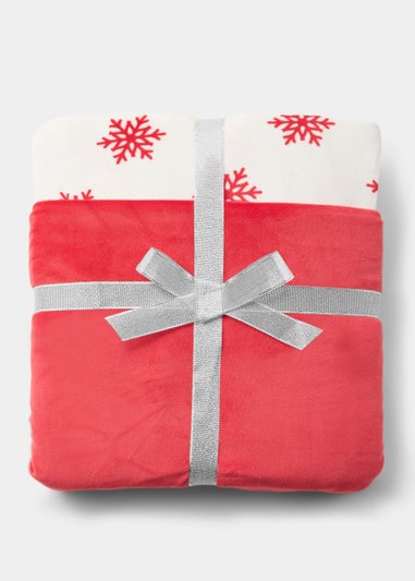 Red Snowflake Fleece Bundle Pyjama Set