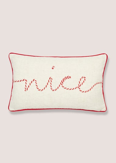 Naughty or Nice Christmas Cushion (30cm x 50cm)