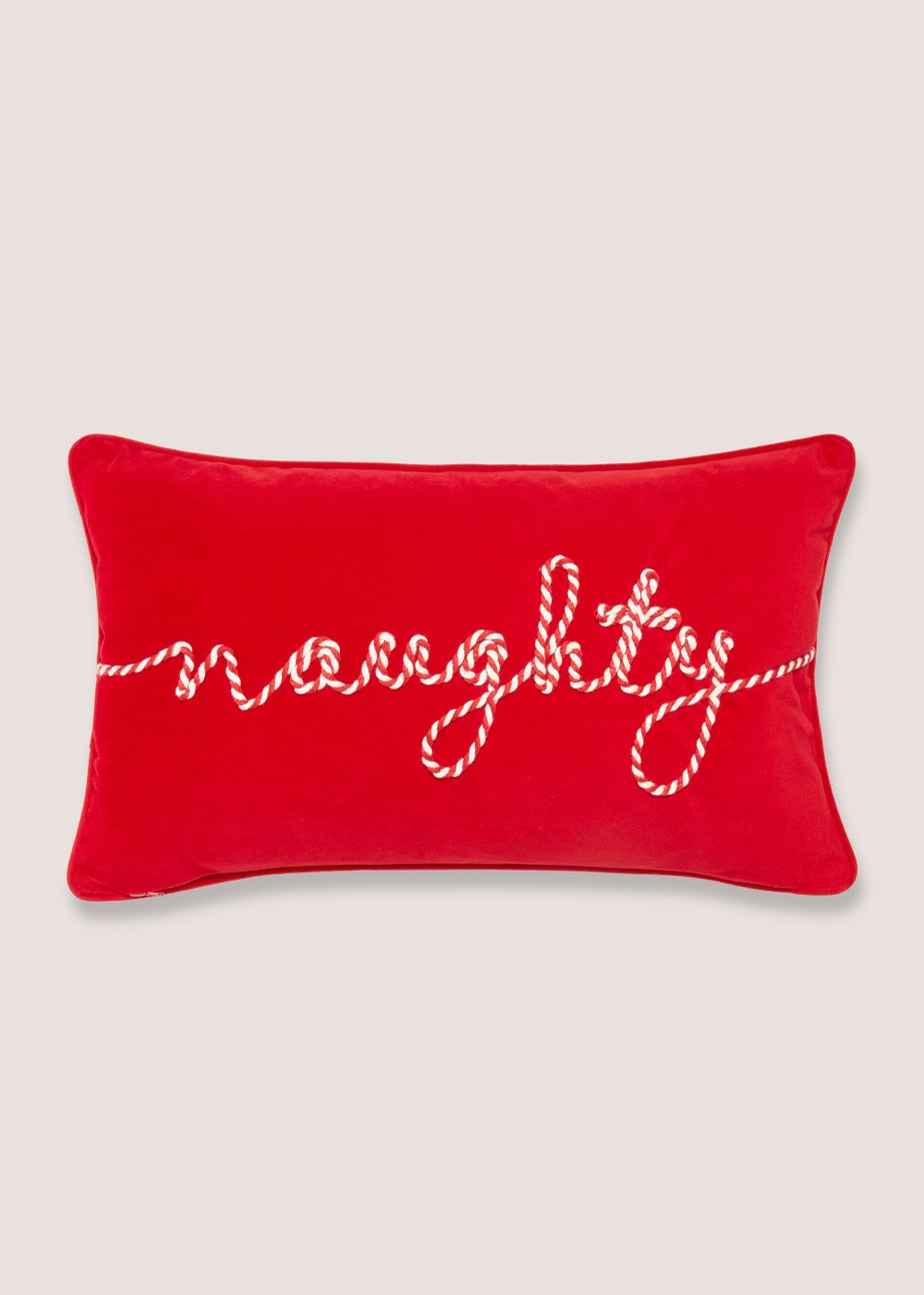 Naughty or Nice Christmas Cushion (30cm x 50cm)