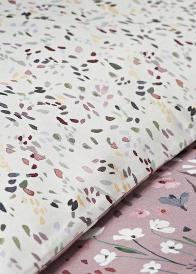 Purple Watercolour Floral Duvet Set