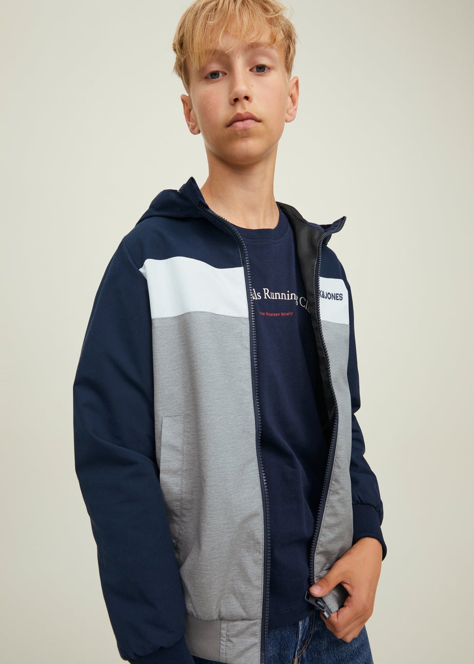 Jack & Jones Kids Navy Blocking Bomber Jacket (6-16yrs)