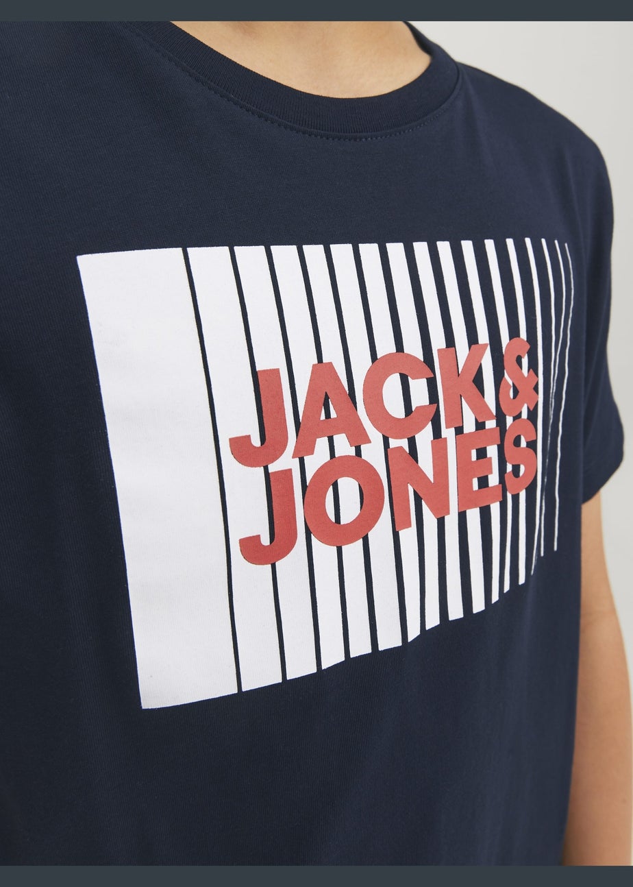 Jack & Jones Kids Navy Logo T-Shirt (6-16yrs)