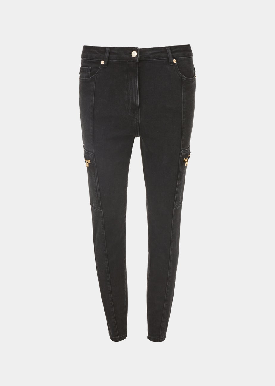 Et Vous Black Zip Trousers