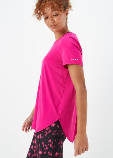 Souluxe Pink Longline Sports T-Shirt