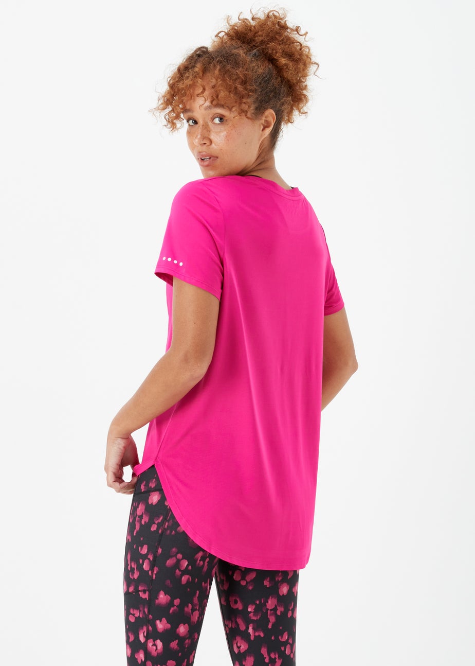 Souluxe Pink Longline Sports T-Shirt