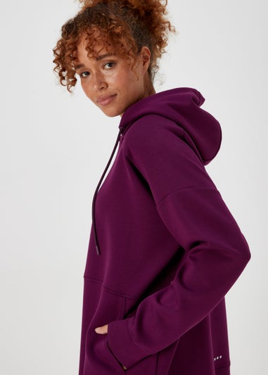 Souluxe Plum Longline Sports Hoodie