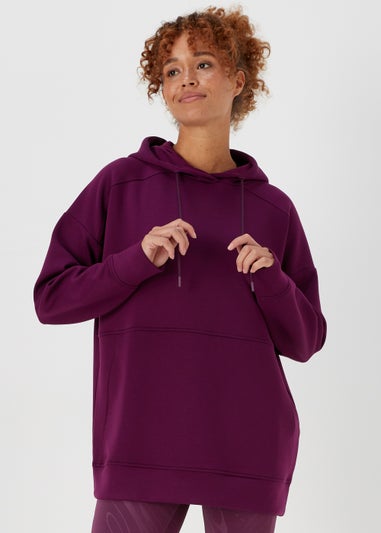 Souluxe Plum Longline Sports Hoodie