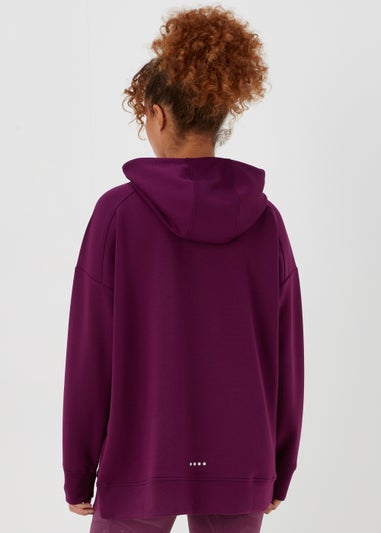 Souluxe Plum Longline Sports Hoodie