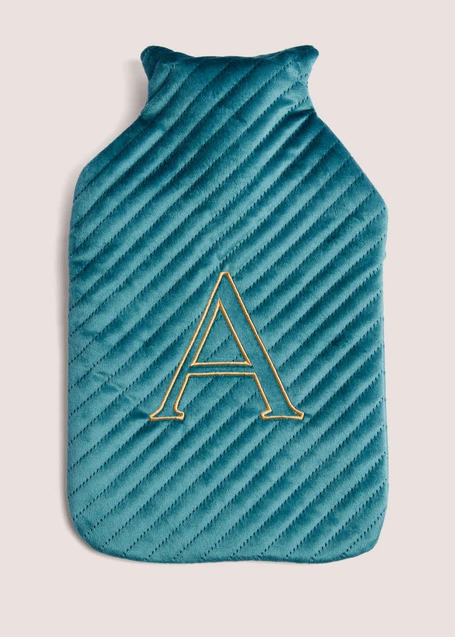 Emerald Green Alphabet Hot Water Bottle (2000ml)