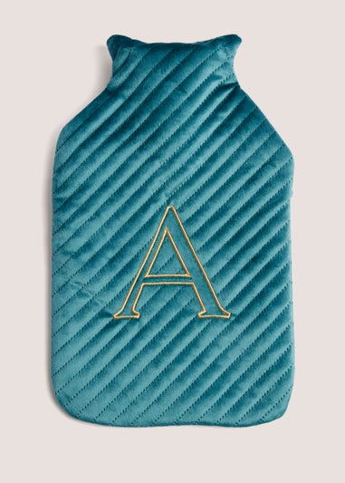 Emerald Green Alphabet Hot Water Bottle (2000ml)