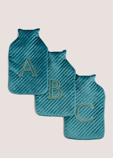 Emerald Green Alphabet Hot Water Bottle (2000ml)