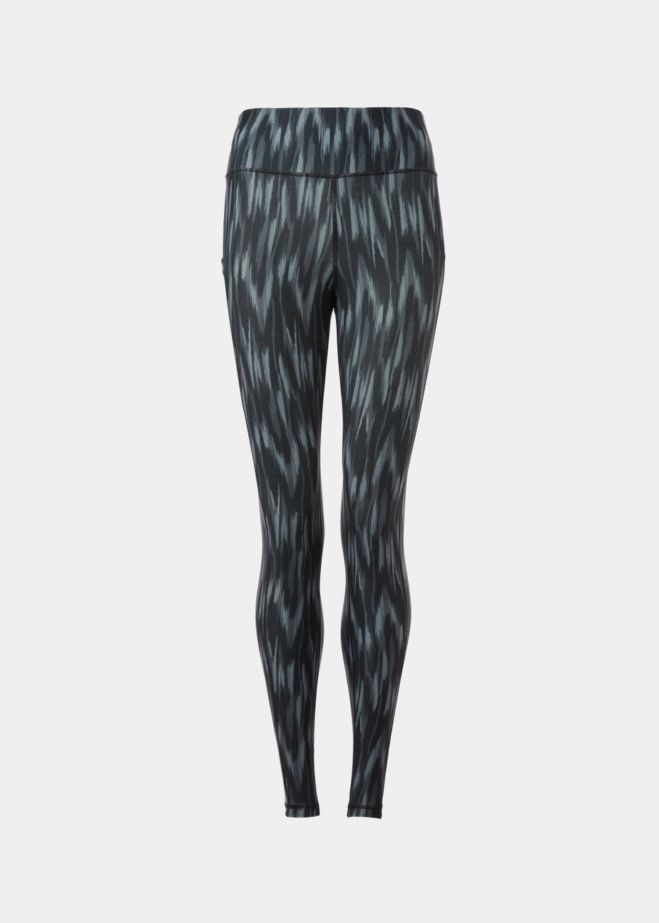 Souluxe Black Ikat Sports Leggings