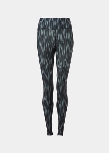 Souluxe Black Ikat Sports Leggings