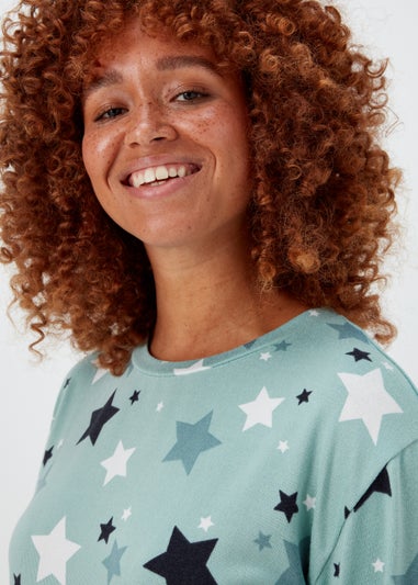 Green Star Print Lounge Set