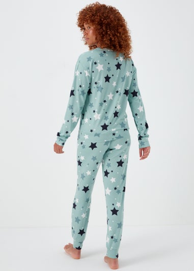 Green Star Print Lounge Set