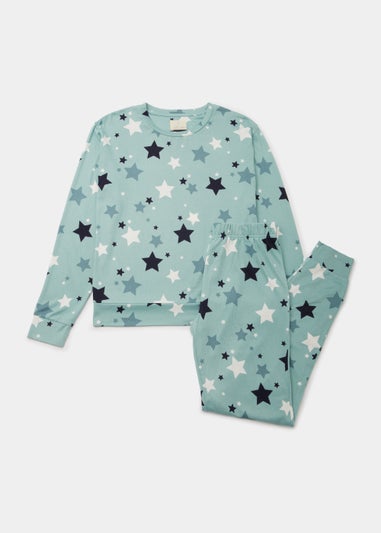 Green Star Print Lounge Set