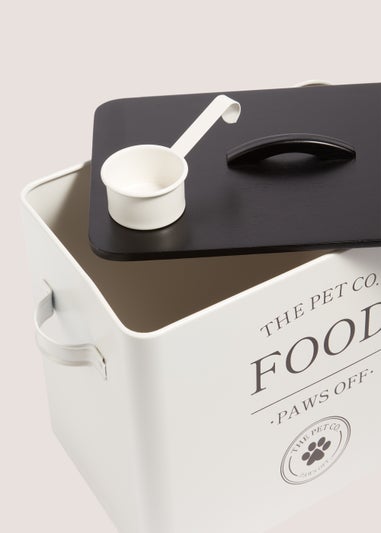 Monochrome Dog Food Tin with Scoop (25cm x 29cm x 19cm)