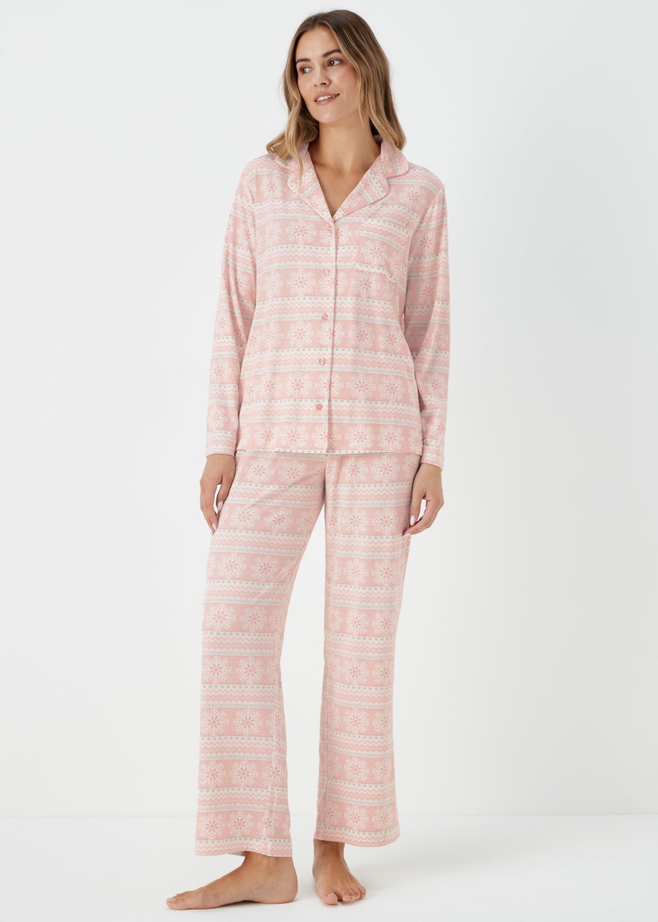 Pink Fair Isle Pyjama Set