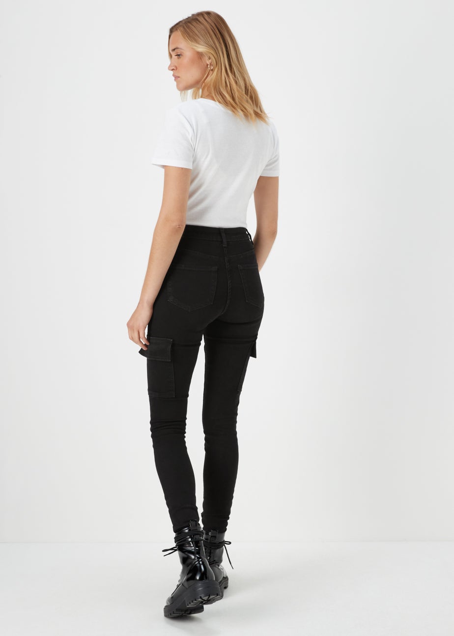 Black Cargo Skinny Jeans
